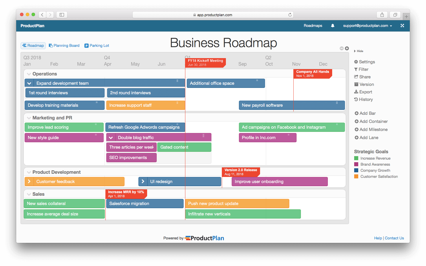 Development Roadmap Template