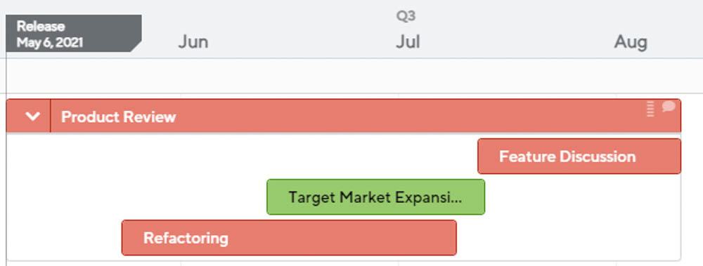 ProductPlan UI Items vs. Subitems | ProductPlan vs. Roadmunk