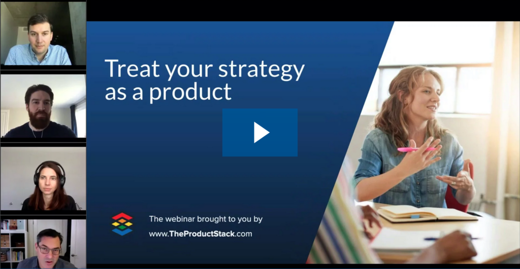 ProductPlan Strategy as a product Webinar ProductPlan
