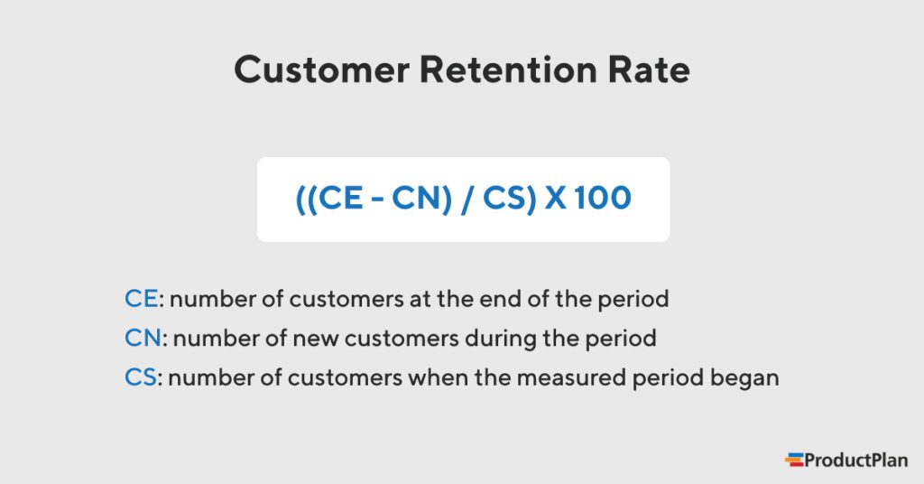 customer retention rate formula