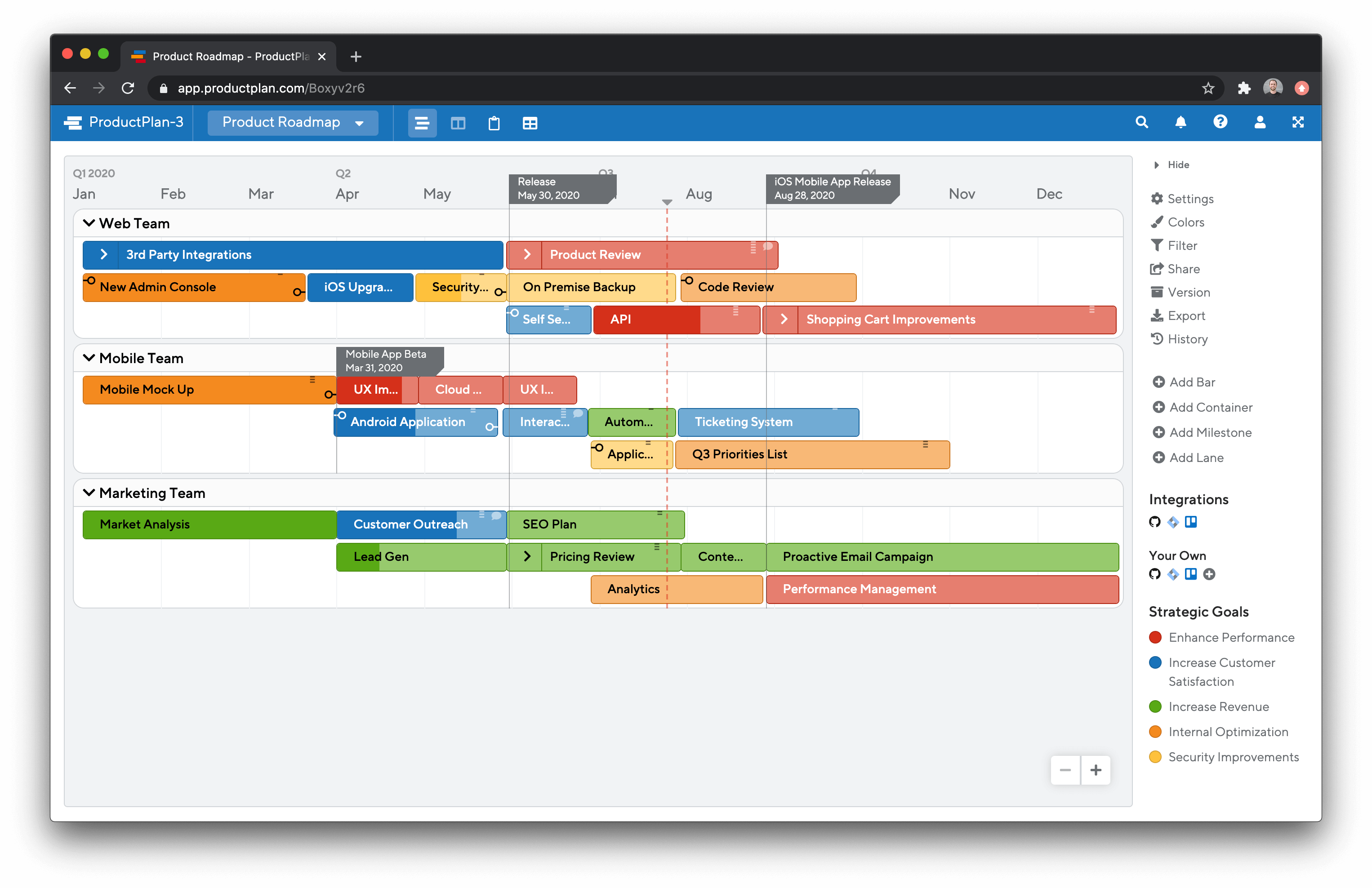 Embed Your Roadmap Directly into MS SharePoint