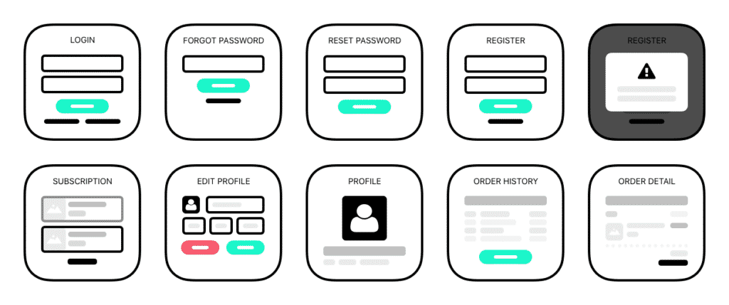 an example wireframe