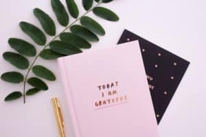photo of a journal that says "today I am grateful"