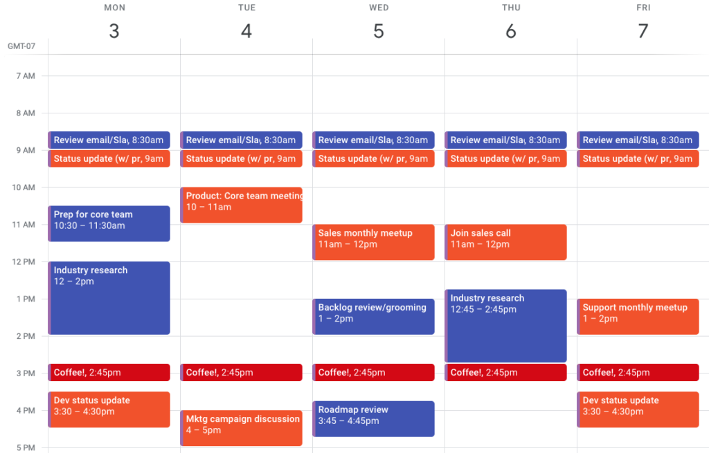 A Calendar in the Life of a Product Manager